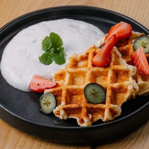 Творожные вафли с кокосовым муссом